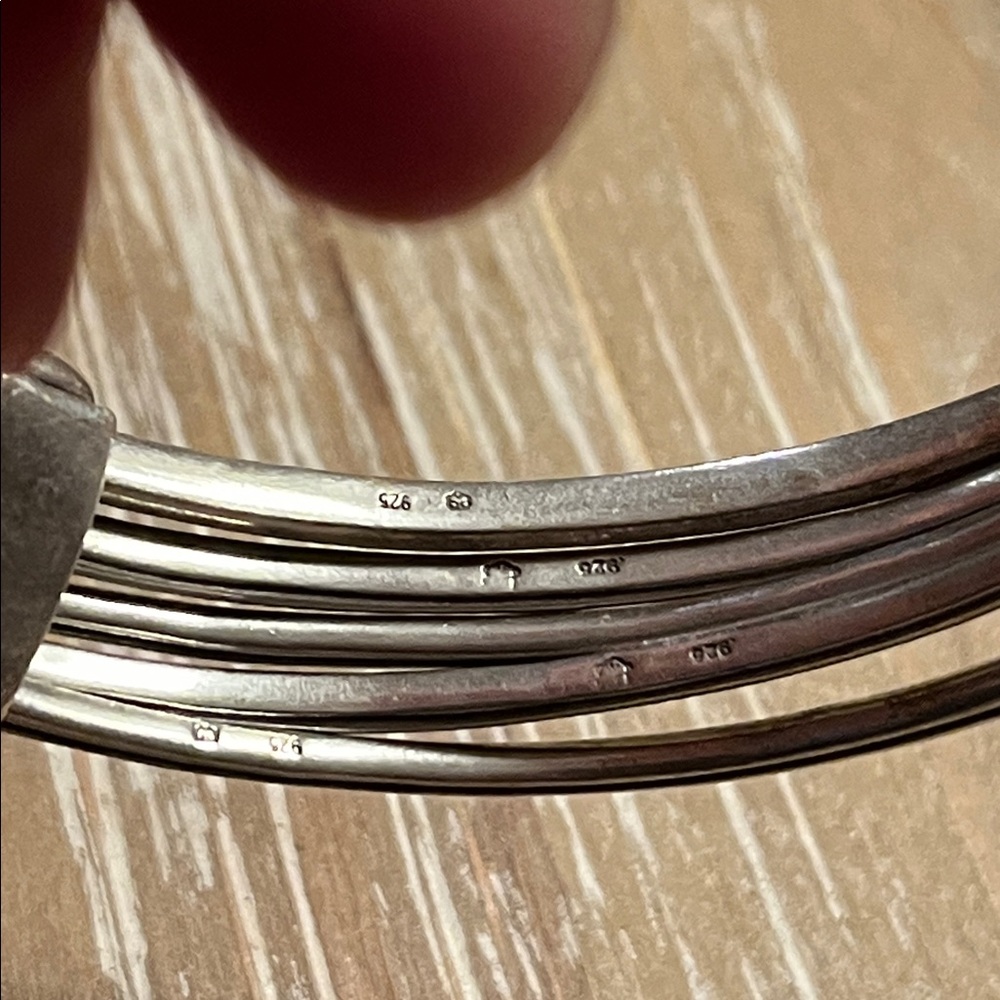 Slane & Slane Sterling Silver Multi-Bangle Bracelet - Picture 5 of 6